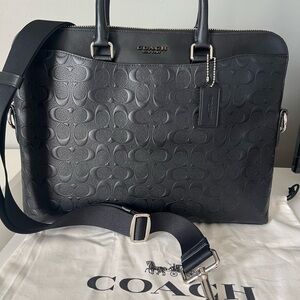 COACH BECKETT PORTFOLIO BRIEF IN SIGNATURE LEATHER